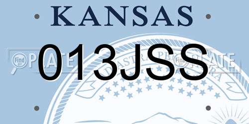 013JSS Kansas License Plate