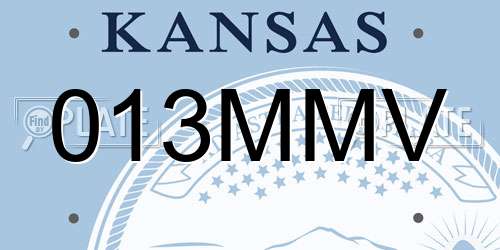 013MMV Kansas License Plate
