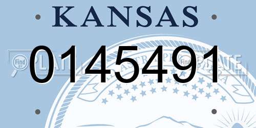 0145491 Kansas License Plate