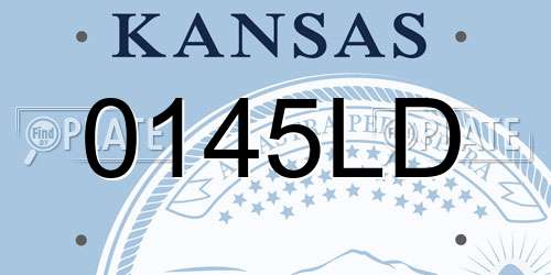 0145LD Kansas License Plate