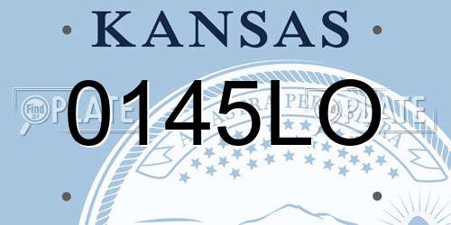 0145LO Kansas License Plate