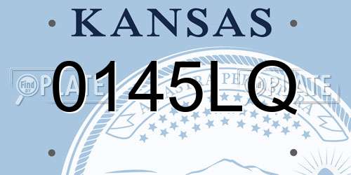 0145LQ Kansas License Plate