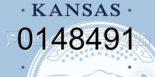 0148491 Kansas License Plate