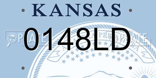 0148LD Kansas License Plate
