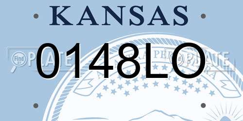 0148LO Kansas License Plate