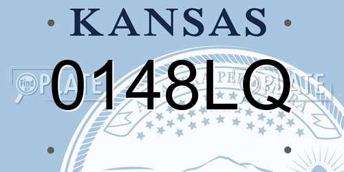 0148LQ Kansas License Plate