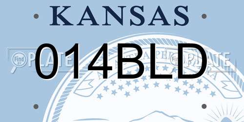 014BLD Kansas License Plate
