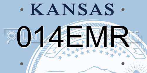 014EMR Kansas License Plate