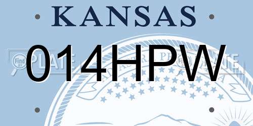 014HPW Kansas License Plate