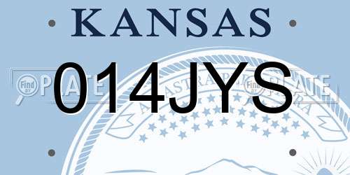014JYS Kansas License Plate