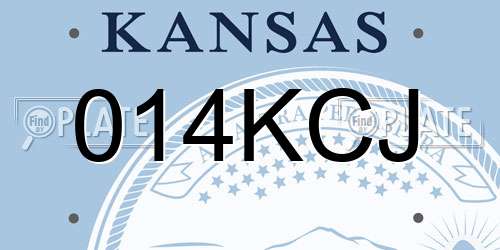 014KCJ Kansas License Plate