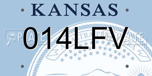 014LFV Kansas License Plate