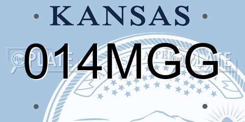 014MGG Kansas License Plate