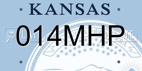 014MHP Kansas License Plate