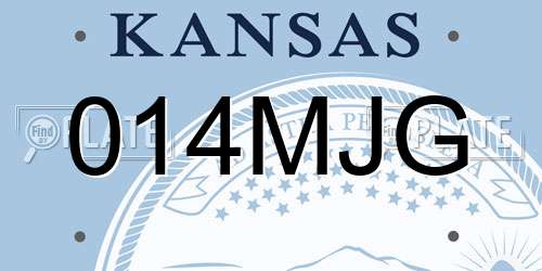 014MJG Kansas License Plate