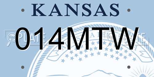 014MTW Kansas License Plate