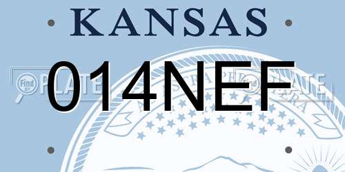 014NEF Kansas License Plate