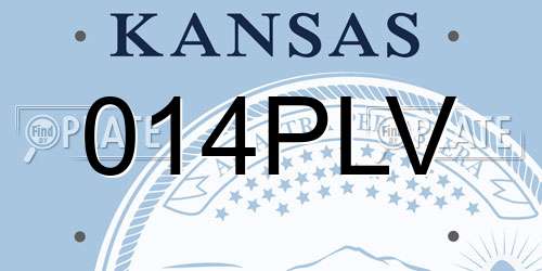 014PLV Kansas License Plate