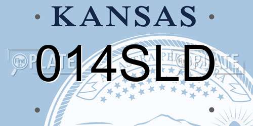 014SLD Kansas License Plate