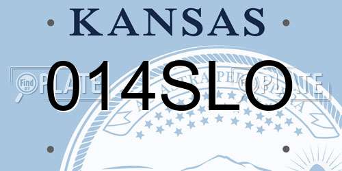 014SLO Kansas License Plate
