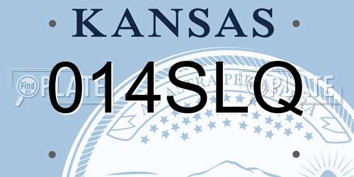 014SLQ Kansas License Plate