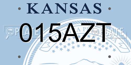 015AZT Kansas License Plate