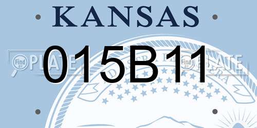 015B11 Kansas License Plate
