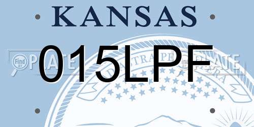 015LPF Kansas License Plate