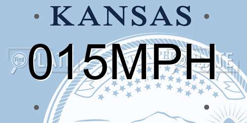 015MPH Kansas License Plate