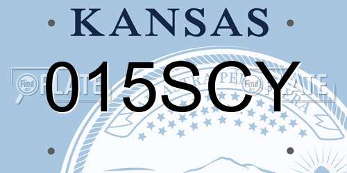 015SCY Kansas License Plate