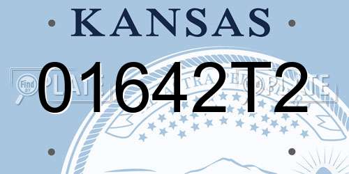 01642T2 Kansas License Plate