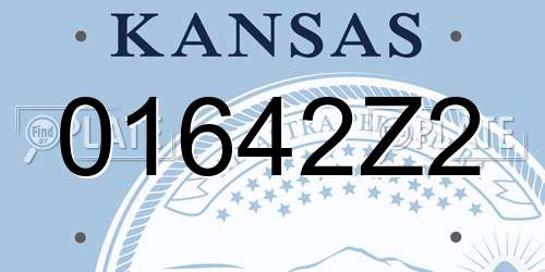 01642Z2 Kansas License Plate