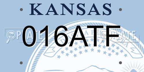 016ATF Kansas License Plate