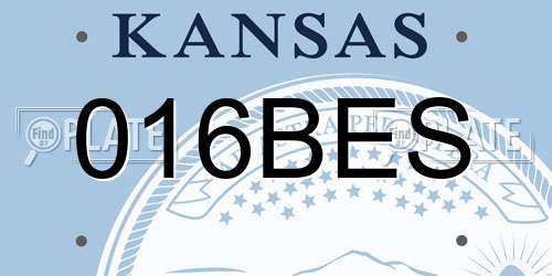 016BES Kansas License Plate