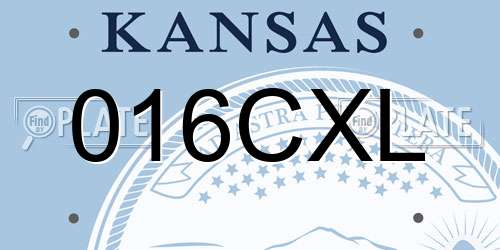 016CXL Kansas License Plate