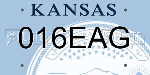 016EAG Kansas License Plate