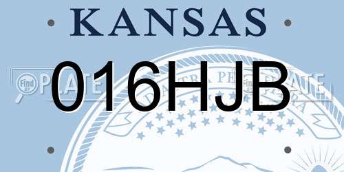 016HJB Kansas License Plate