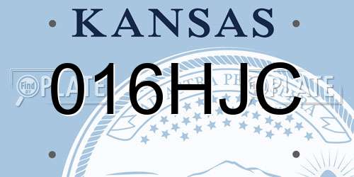 016HJC Kansas License Plate