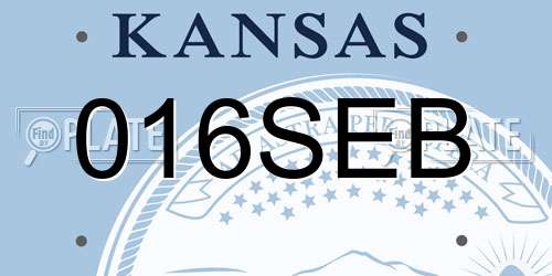 016SEB Kansas License Plate