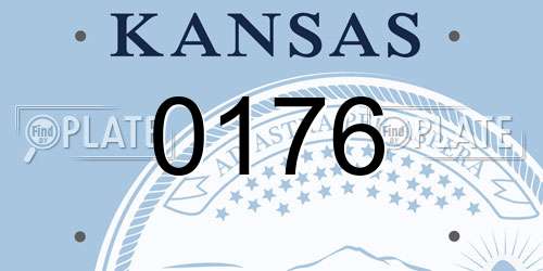 0176 Kansas License Plate
