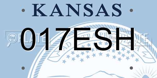017ESH Kansas License Plate