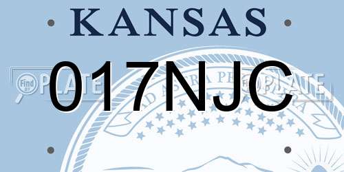 017NJC Kansas License Plate