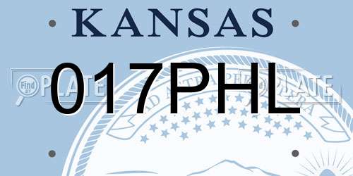 017PHL Kansas License Plate