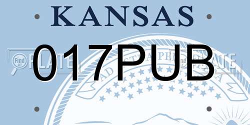 017PUB Kansas License Plate