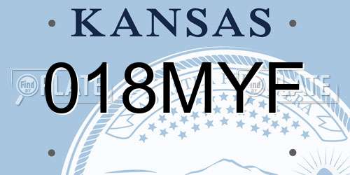 018MYF Kansas License Plate