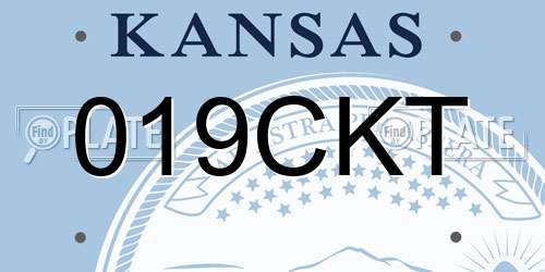 019CKT Kansas License Plate