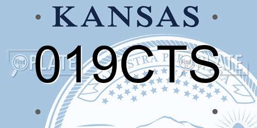 019CTS Kansas License Plate