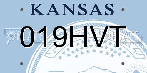 019HVT Kansas License Plate