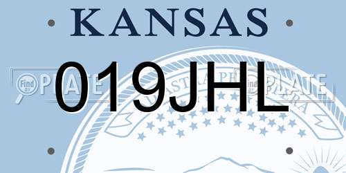 019JHL Kansas License Plate
