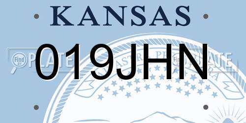 019JHN Kansas License Plate